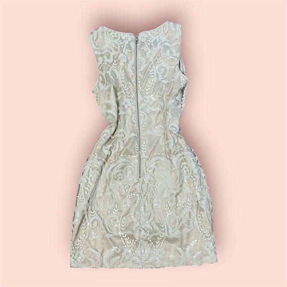 Vince Camuto Sz 10 Sequins Sheath ivory bridal dress - Picture 6 of 7